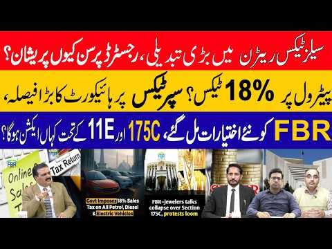 FBR New Powers (175C & 11E) | Sales Tax Return Changes|18% Tax on Petrol & Super Tax Decision