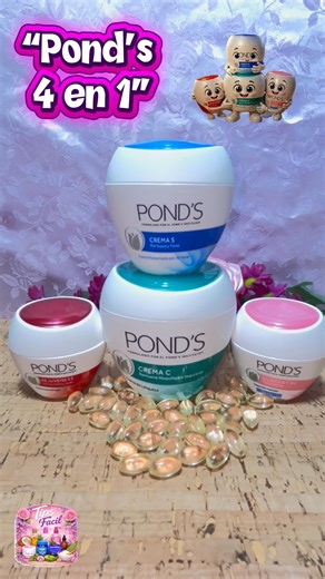 😱”4 Pond’s en 1 tu piel lo agradecerá”🩷🟢🔵🔴