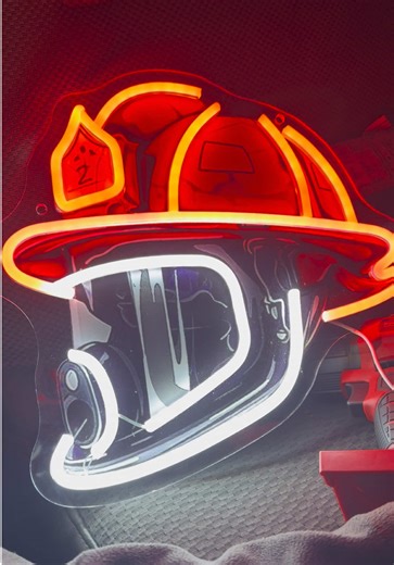 LED neon firefighter sign #firefighter #neon #sign #firstresponders #mancave