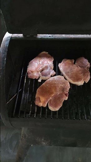 BBQ pork chops on the Traeger