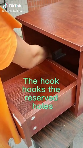 How to install the under mount drawer slide by yourself.#Furniture #cabinet #kitchenaccessories #fyp