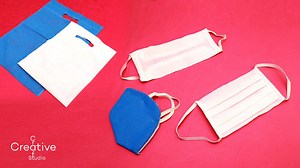 84K views · 747 reactions | DIY How to make face mask at home. Cutting and sewing 3 face mask in easy steps from cloth bag. Learn how to make mask and keep yourself safe at home. How to make easily disposable mask at home. Join our group: https://www.facebook.com/groups/541837043355856/ Best craft idea: https://creativecraftstudio.in/ | Creative Craft Studio | Facebook