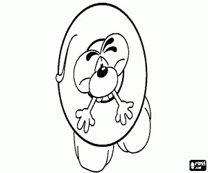 Letter O with the mischievous little mouse coloring page printable game