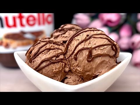 2 Ingredient Homemade Nutella Ice Cream in 5 minutes. No Churn, No Machine! Easy and Yummy!
