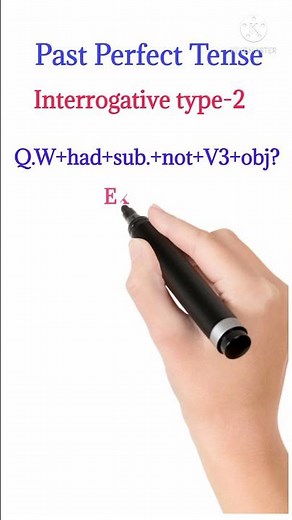 Tense/Past Perfect Interrogative sentences/past Perfect with examples/English grammar