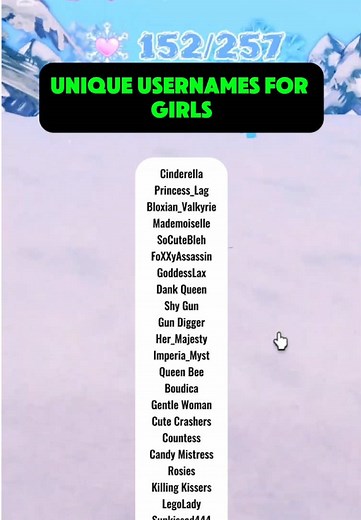 Unique Roblox Usernames for Girls - December 2024