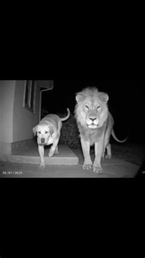 😎Dosti ho aisi ho bhai,Ek dog… ek lion… full system hang!” 😂🦁🐶 😆#tigerbabyfilms