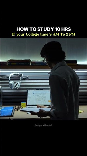 How to Study 10 Hours (if your college time 7 AM to 2 PM) #study #studytips #shorts #studygram