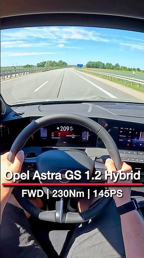 Opel Astra GS 1.2 Hybrid | TopSpeed - 145PS on Autobahn