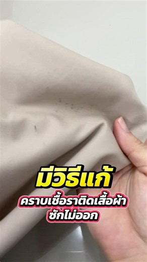 คราบเชื้อรา บนเสื้อผ้า น้ำยา Super V Remover ขจัดคราบเอนกประสงค์ จัดการได้