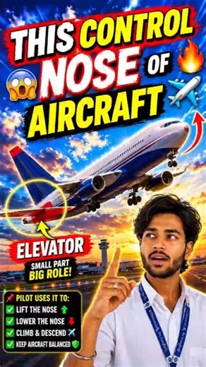 DAY-18 How Aircraft Goes UP and DOWN 😱 #aeronauticalengineering #airplane #trending#viral #vlog