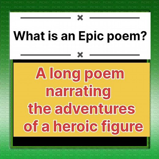 What is an Epic poem? Epic poem definition and Epic poem Examples , literary terms