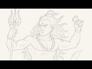 SHIVJI TADAV 🔥 Powerful Drawing || Lord Shiva Angry Avatar Art || God Drawing || Kanha Arts