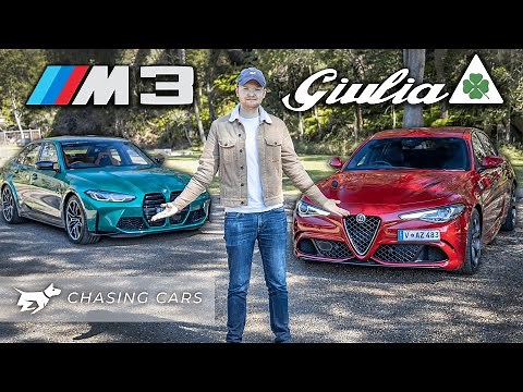 BMW M3 vs Alfa Romeo Giulia Quadrifoglio 2021 comparison | which sports sedan is best | Chasing Cars