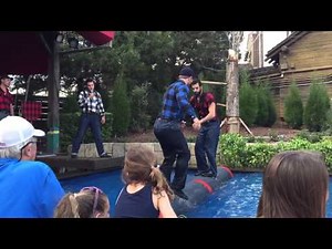 Epcot Canadian Lumberjack log rolling competition