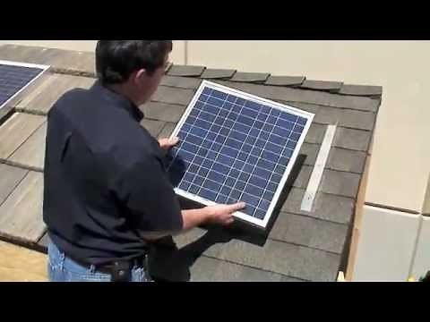 DIY SOLAR PANEL INSTALL SHINGLE ROOF FREE POWER HIGH POWERED SOLAR SYSTEM