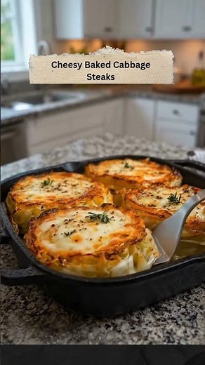 Cheesy Baked Cabbage Steaks