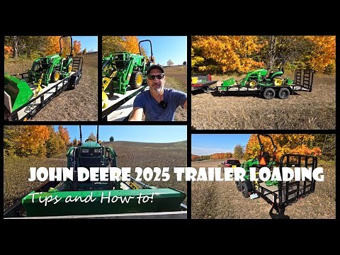 Trailer loading the John Deere 2025R Compact Tractor!