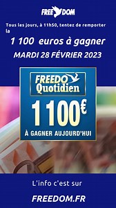 Tous les jours, à 11h50, tentez de remporter la cagnotte du FreedoQuotidien ! Le principe est simple : répondre à la question de l'animateur de Radio Freedom en donnant le titre ou la légende d'une page précise du Journal le Quotidien. Bonne chance | Radio Free Dom
