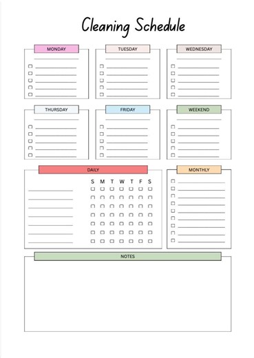 Putzplaner | Checkliste für den Putzplan | To Do Liste | Home Organisationsliste | Haushaltstabelle | A4 Format | Sofortdownload - Etsy.de