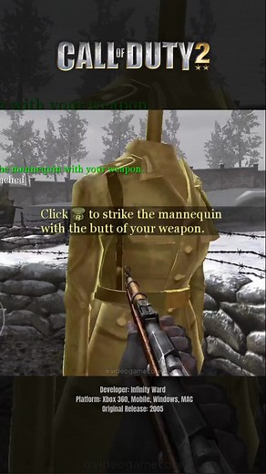 Why are we using Potatoes? Game details: Call of Duty 2 is a 2005 first-person shooter game developed by Infinity Ward and published by Activision in most regions of the world. It is the second installment of the Call of Duty series. Announced by Activision on April 7, 2005, the game was released for Microsoft Windows on October 25, 2005, and as a launch title for the Xbox 360 on November 22, 2005.[4] Other versions were eventually released for OS X, mobile phones, and Pocket PCs. The game is se