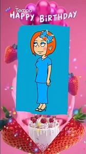 Birthday Strawberry Drop of Rosie Anderson #shorts #tempoapp #goanimate #caillou