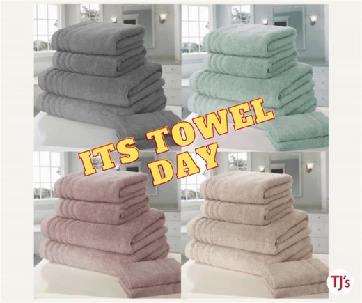 What is Towel Day I hear you ask! Well it’s a day created to honour Douglas Adams author of The Hitchhikers Guide to the Galaxy because he famously once said 'a towel is about the most massively useful thing an interstellar hitchhiker can have' 🤷 Here at TJs it’s just a good excuse to celebrate the fabulous range of towels we stock! Shop the range on our website! #towels #towel #homedecor #bathsheets #bathtowel #cotton #bathroom #bathtowels #handtowel #cotton #100%cotton #tjstowels #zerotwist |