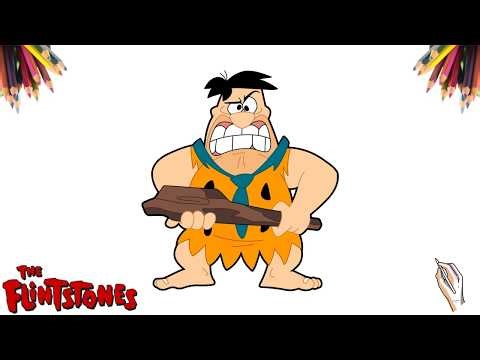 Como Desenhar Fred Flintstone Passo a Passo | Desenho Fácil dos Flintstones
