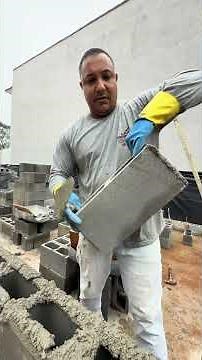 How to lay hollow concrete blocks #blocklayer #construction #mason #masonry #building