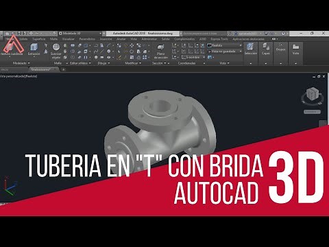 Como crear una tubería en "T" con brida - AutoCAD 3D