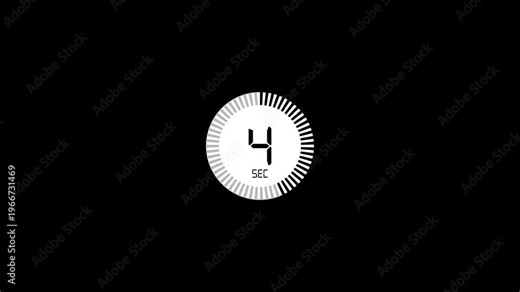 10 seconds countdown timer animation on transparent background, circular ten seconds countdown animated. Countdown timer, circle countdown animation for special deal Promotions.
