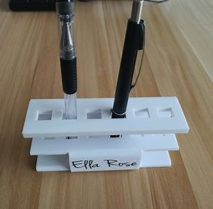 [Hot Item] Handmade Small Acrylic White Pen Display Rack Office Pens Holder