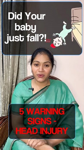 A baby falling and hitting their head can be scary for any parent. Knowing the early warning signs of head injury helps you act quickly and prevent complications. Watch for symptoms like vomiting, unusual sleepiness, swelling on the head, continuous crying, or changes in behavior. As a pediatric doctor, I guide parents on when to observe at home and when to seek emergency care. Save this post to stay prepared and share it with other parents to spread awareness about baby safety and head injury s