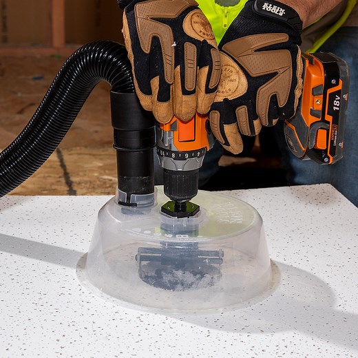 22K views · 269 reactions |  NEW + improved! Our Klein Tools Adjustable Hole Saw with Auto-Set Arms (53710) provides quick, precise hole cutting in drywall and ceiling tile. Fast size adjustment from 2-7”. The spring-loaded collar ensures controlled cuts, while the durable polypropylene dust bowl with integrated vacuum port for effortless cleanup. Get yours now https://bit.ly/48Sgr8Z | Klein Tools | Facebook