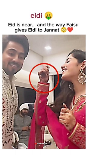 The Way Faisu Gave Eidi to Jannat🥺❤️#jannatzubair #mrfaisu #bollywoodsongs #bollywood #shorts #eid