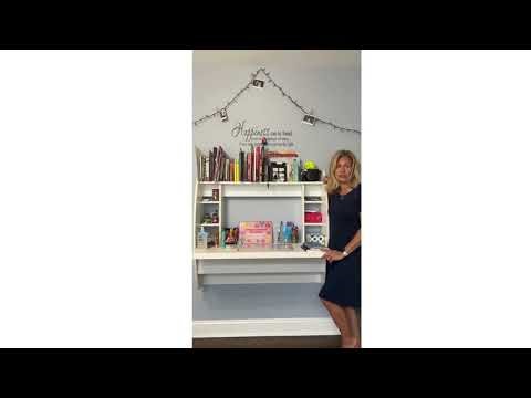 🖥️ SoBuy Wall-Mounted Folding Desk Review | Space-Saving Workstation with Shelves 🪑 #amazonfinds