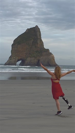 Amanda on Instagram: "Just exploring some beautiful Windows screensavers. ❤️🥰 #newzealand #whararikibeach #beautiful #amputee #abovethekneeamputee"