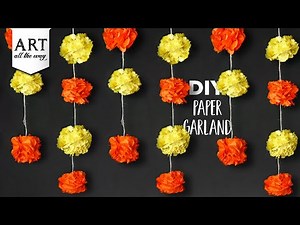 DIY Paper Garland | Pongal Crafts | DIY Home Decoration | Festival Decor | Paper Craft ideas