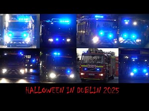 Halloween in Dublin - Dublin Fire Brigade and Irish Civil Defence Responding!