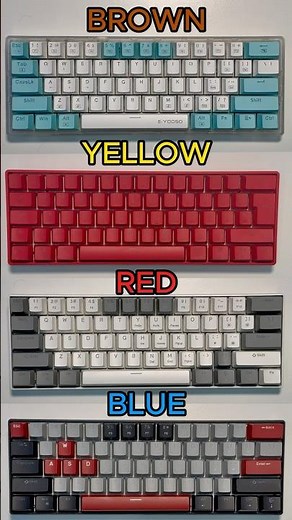 Which Switch Sounds Better? Brown vs Yellow vs Red vs Blue