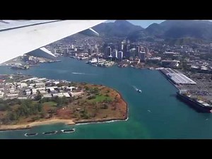 JALでハワイに着陸する直前 羽田発ホノルル行き