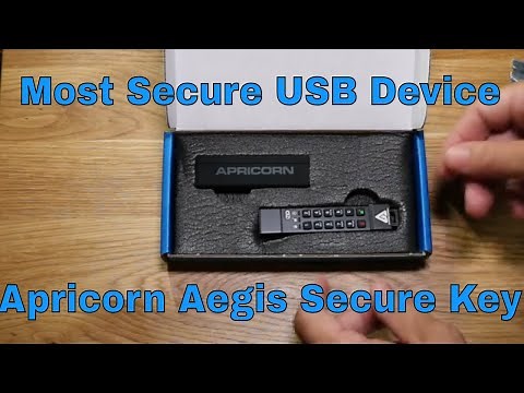 Most Secure Flash Drive| Apricorn Aegis Secure Key| 8GB 256-bit AES XTS Encryption
