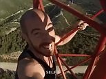 Fearless daredevil shouts 'no fear!' climbing 80 meter tower