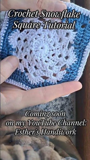 Crochet Snowflake Square #crochet #crocheting #crochetpatterns #crochetforbeginners #grannysquare
