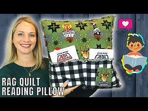 Rag Quilt Reading Pillow Tutorial // Book Pillow Pattern