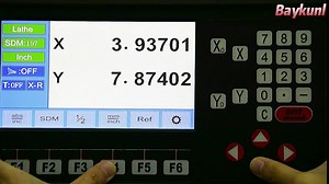 2 Axis DRO Metal Shell LCD Digital Readout Display with Linear Scale DC10F-8(220mm) Linear Scale DC10-36 (920mm) for Lathe Machine Milling Machine Tools