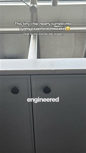 Engineered Stone Benchtop Chip Repair | Damaged Edge Restored To New