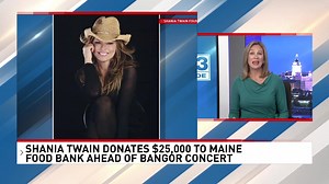 Country star Shania Twain supports Maine food banks with $25,000 donation