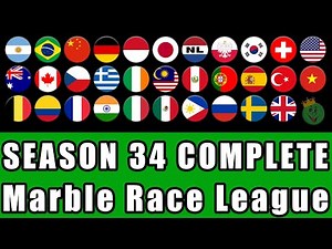Marble Race League Season 34 Complete Race in Algodoo / Marble Race King