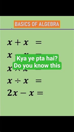 Basics of algebra | kya apko pta tha?? | Math ka Ganit| #mathtricks #learnalgebra #mathematics